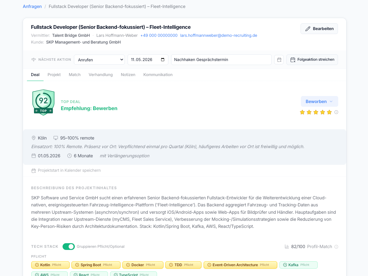 DealFilter - KI-gestützte Bewertung von Projektanfragen